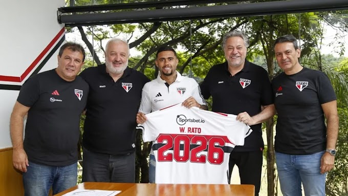 São Paulo anuncia renovação de contrato de Wellington Rato