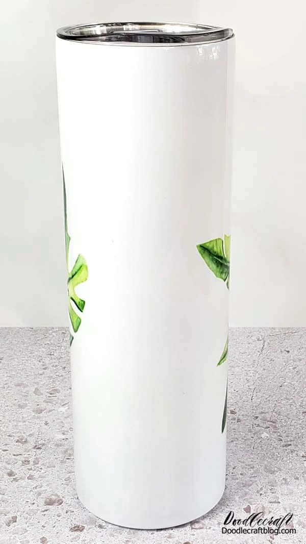 This tumbler wasn't a full wrap, it is just an bouquet image but it worked beautifully.