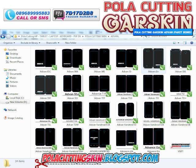 Pola Cutting Garskin ADVAN [Paket Bisnis]