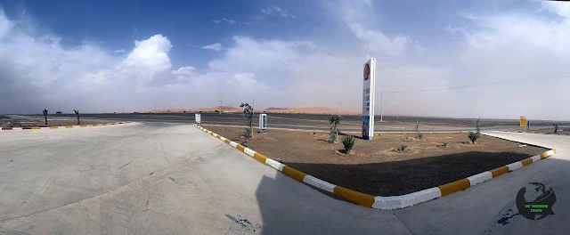 Merzouga Sand Dunes from Shell Gas Station