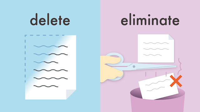 delete と eliminate の違い