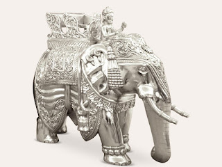 Discover Silver Showpieces Elephant Intricate Pair