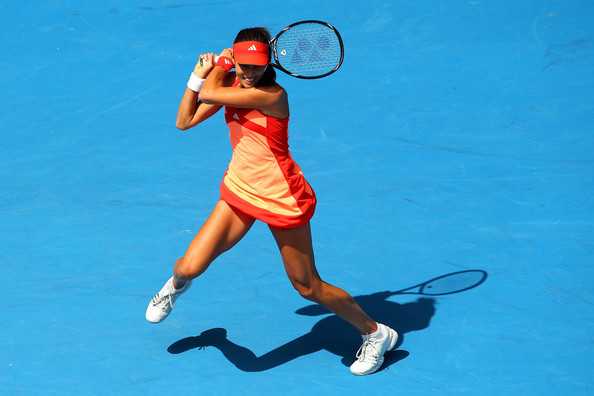 Ana Ivanovic's Beautiful Legs Upskirt Moment in Australian Open 2012