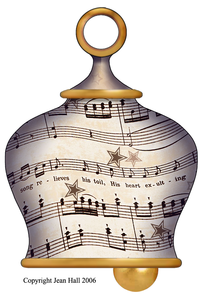 Set 003 Vintage Sheet Music Free Clipart Biege Tan Wedding Bells