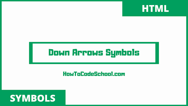 down arrows symbols html codes and unicodes