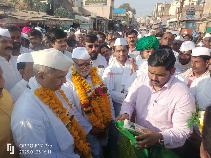 विठ्ठल नामाचा गजरात नाथ संस्थानची माघवारी पायी दिंडी पंढरपूरला रवाना