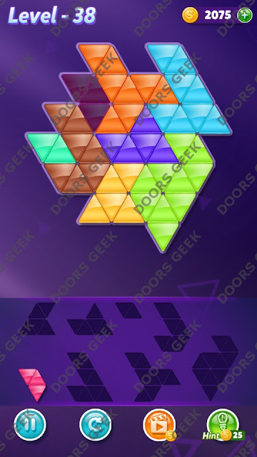 Block! Triangle Puzzle Expert Level 38 Solution, Cheats, Walkthrough for Android, iPhone, iPad and iPod