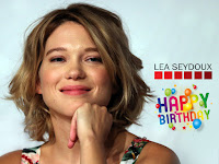 lea seydoux, heart touching smile in short hairstyle to celebrate her birthday