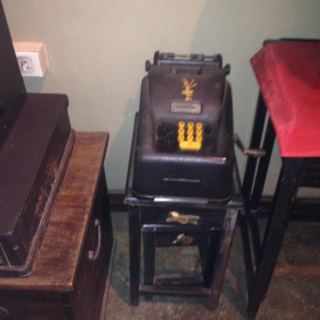 Old cash register at the Jesuit House of 1730 