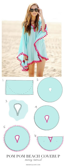 DIY Pompom Beach Cover Up