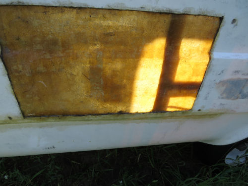 fiberglass repair wall of fiberglass trailer