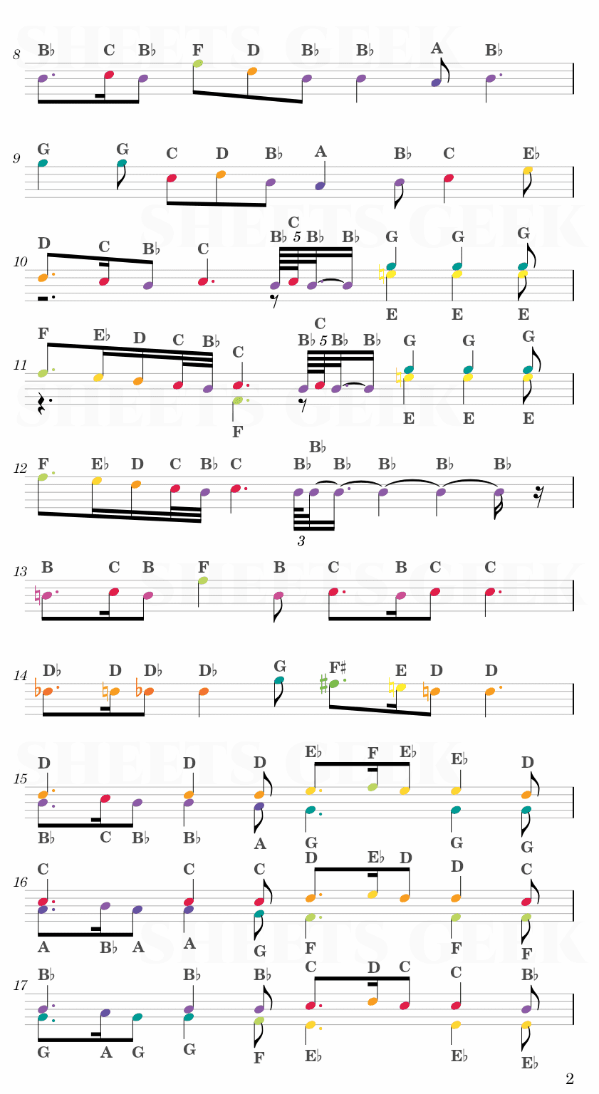 Devil's Trill (Le Trille Du Diable) - Giuseppe Tartini Easy Sheet Music Free for piano, keyboard, flute, violin, sax, cello page 2