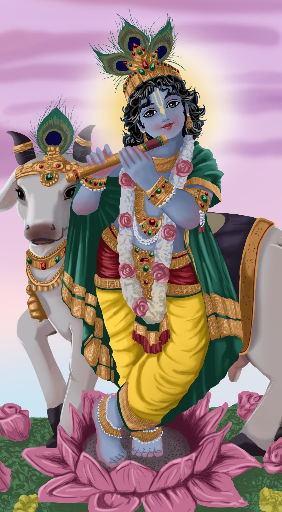 Sri krisna art mobile wallpaper