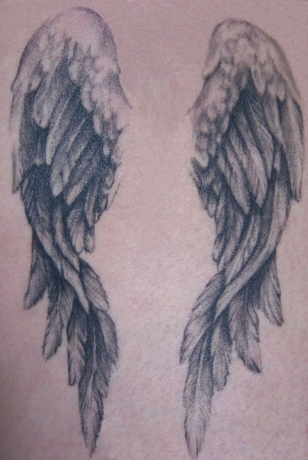 Tattoo the wings that were depicted in the picture showed the motive of the