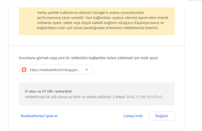 Google Backlink Reddetme Aracının Güncellenmesi