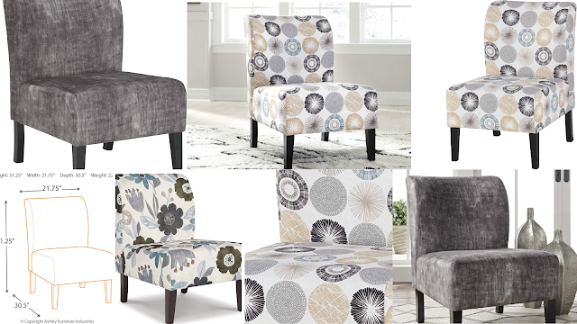 A Splash of Floral Elegance: Signature Design by Ashley Triptis Armless Accent Chair Review