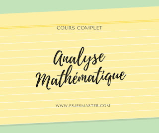 Cours d'analyse mathématique