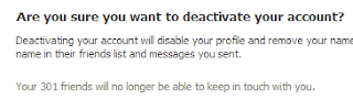 Deactivate Facebook Account