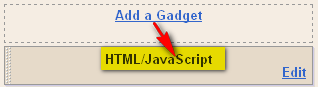 Add A Gadget as HTML JavaScript