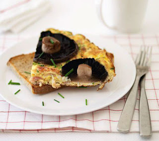 bacon and mushroom frittata