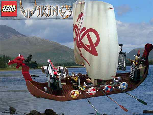 7018 LEGO VIKINGS Ship Challenges The Midgard Serpent Sea ...