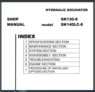 SK130-8 SK140LC-8 shop manual excavator