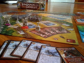 Shadows Over Camelot board game in play