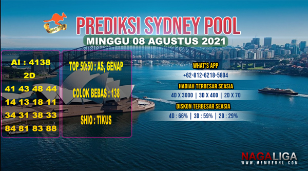 PREDIKSI SYDNEY  MINGGU 08 AGUSTUS 2021