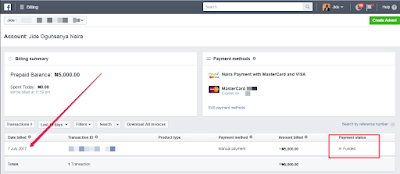fund fb ads account in naira with gtbank mastercard