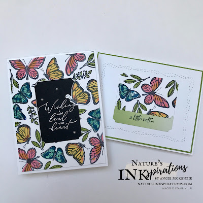 By Angie McKenzie for the Third Thursdays Blog Hop; Click READ or VISIT to go to my blog for details! Featuring the Floating & Fluttering Bundle along with the Enjoy the Moment stamp set and Oh So Ombre DSP and Heal Your Heart stamp set both can be earned individually as Level 1 SAB rewards through the end of February 2021; these items from Stampin' Up! are great for creating quick handmade cards; #butterflies #naturesinkspirations #alloccasioncards #nature #floatingandflutteringbundle #healyourheartstampset #enjoythemomentstampset #ohsoombredsp #usingscraps #sympathycards #justanotecards #stampinup #basicwhitecardstock #makingotherssmileonecreationatatime