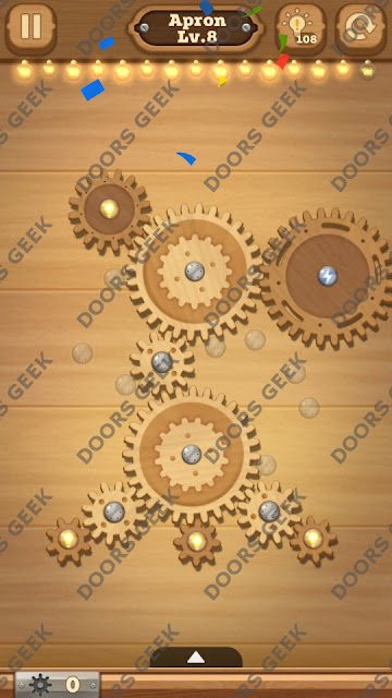 Fix it: Gear Puzzle [Apron] Level 8 Solution, Cheats, Walkthrough for Android, iPhone, iPad and iPod