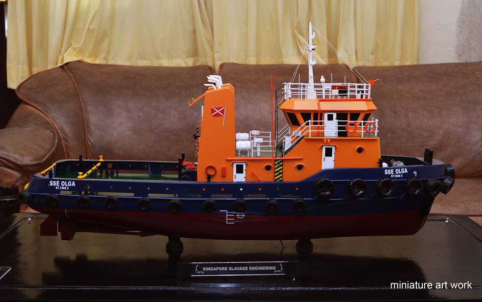 pembuat produsen miniatur kapal tugboat tb sse olga rumpun artwork planet kapal indonesia terpercaya