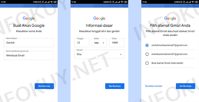 contoh membuat akun google di hp #3