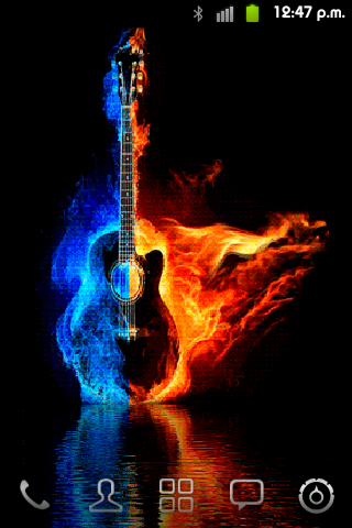Fire Guitar Live Wallpaper