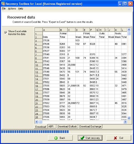 Recuperar información de archivos de excel malogrados