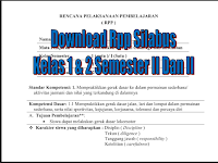 Download Rpp Silabus Penjaskes Kelas 1, 2 Sekola dasar File Doc