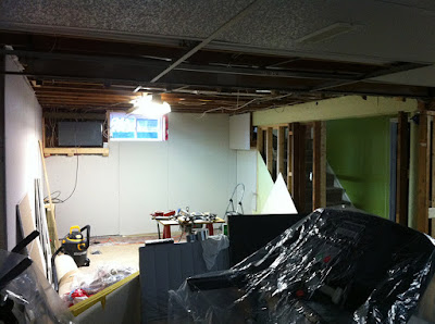drywalling basement