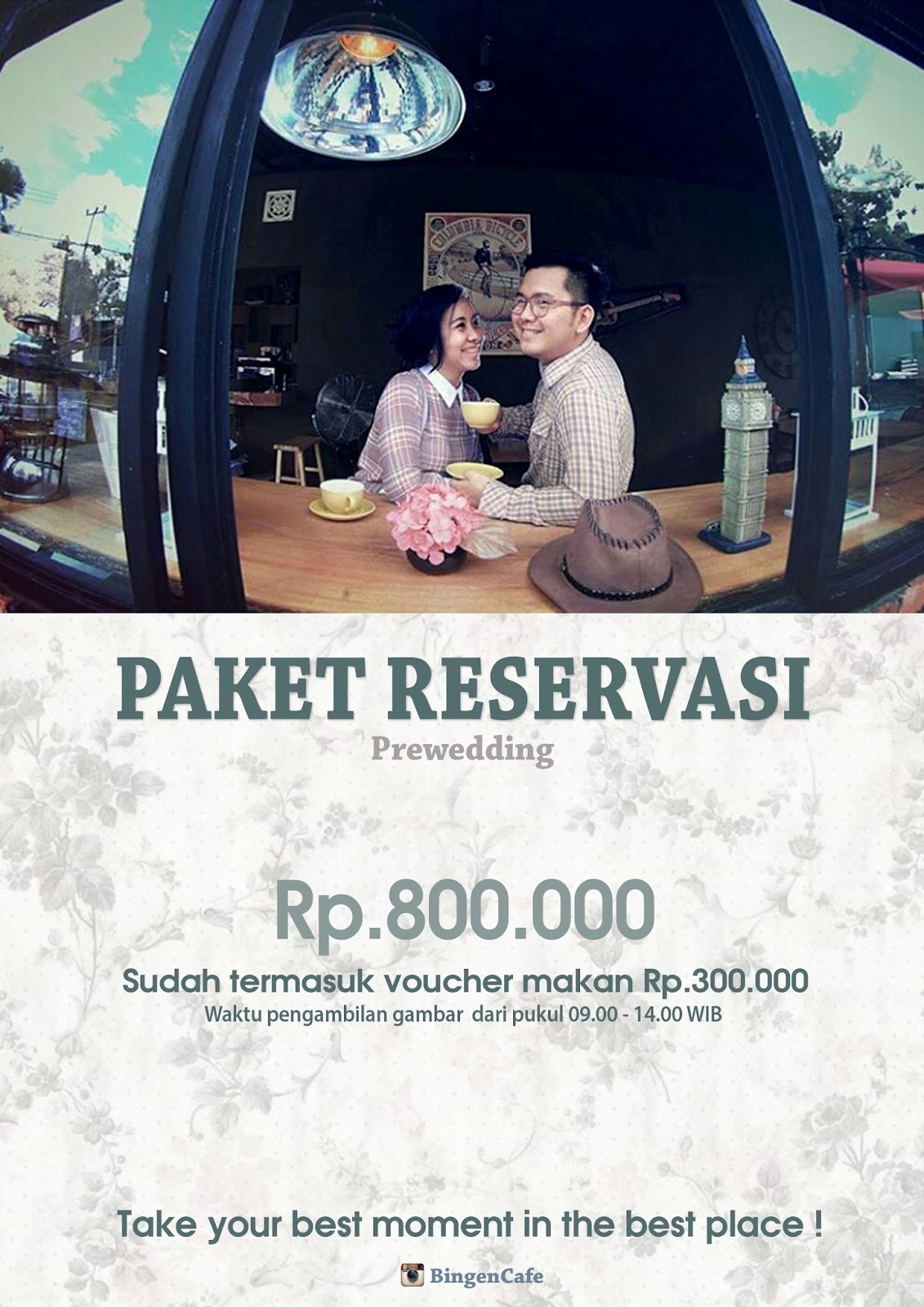 Paket Prewedding Di Bingen Cafe