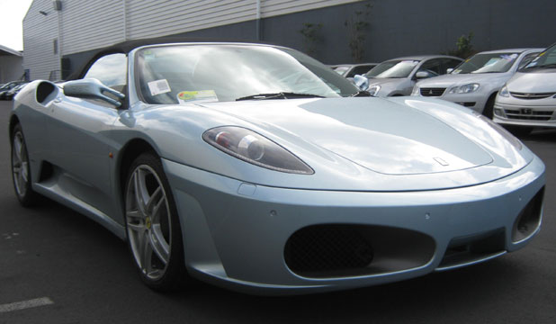 His silvery blue 2007 Ferrari F430 is to go under the hammer at Turners