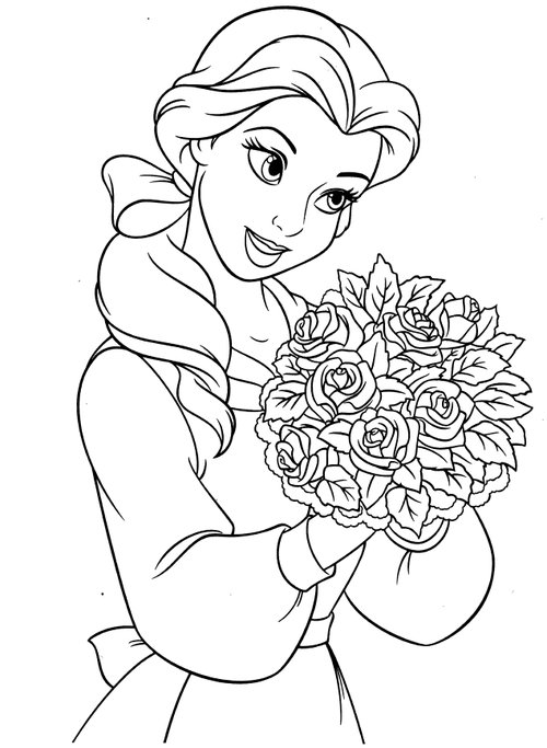 Download Disney Princesses Belle Coloring Pages >> Disney Coloring ...
