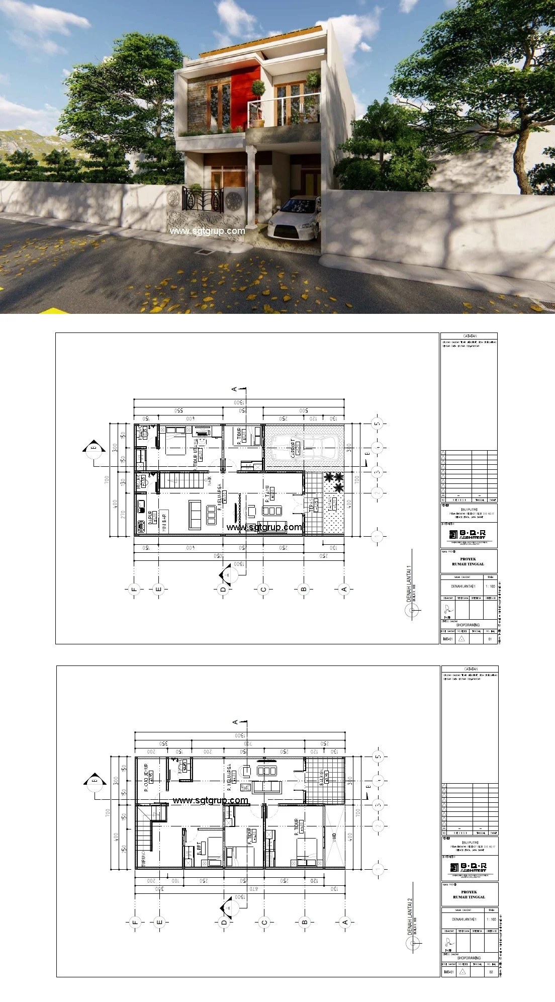 Desain Rumah 2 Lantai Beserta Denah