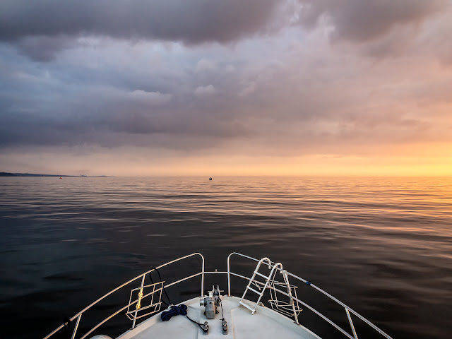 Photos of Ravensdale anchored on the Solway Firth at sunset