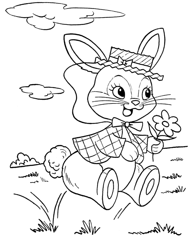 Cute Bunny Coloring Pages  Free Printable Pictures 