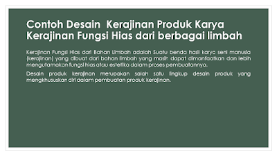 Prakarya Kewirausahaan Contoh  Desain Kerajinan  Contoh  