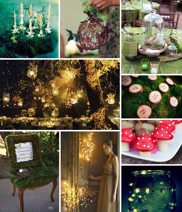 Color Palette moss green wood brown gold candlelight