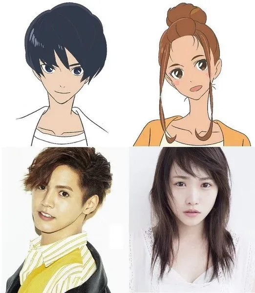 Ryota Katayose de GENERATIONS from EXILE TRIBE como Minato Hinageshi y Rina Kawaei como Hinako Mikaimizu
