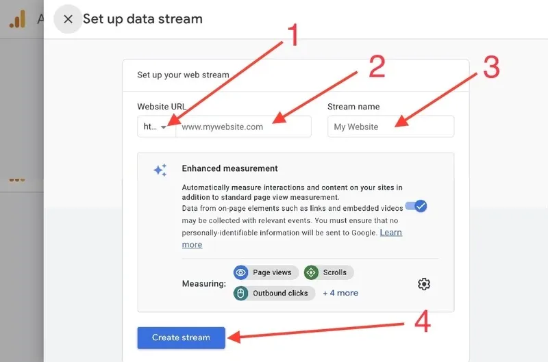 How to create and Install Google Analytics 4 (GA4) to Blogger Website