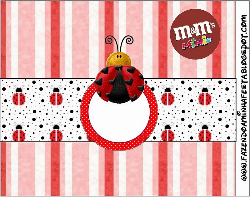 Free Printable M&M Candy Bar Labels for a Ladybugs.