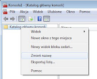Zmiana nazwy konsoli MMC - zrzut ekranu