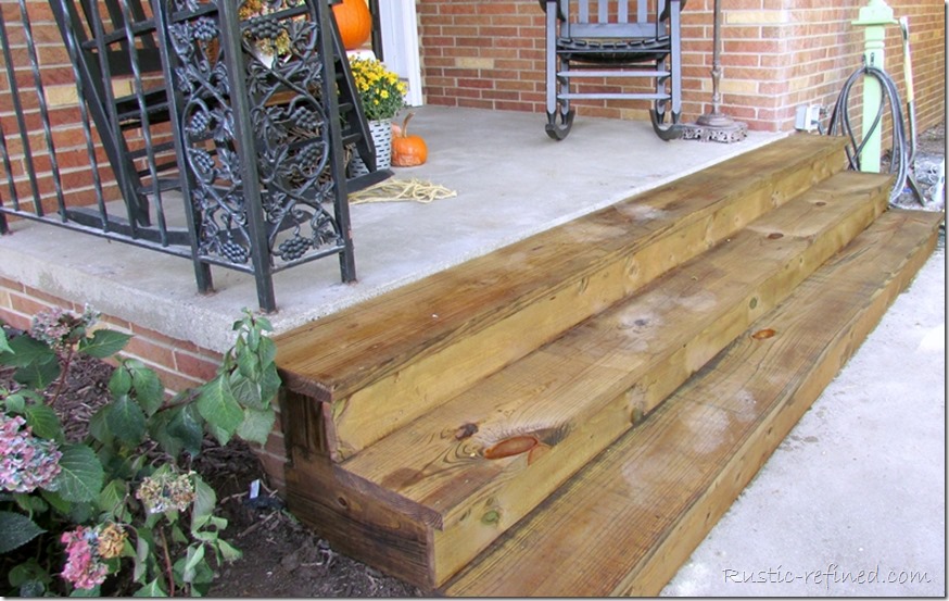 A quick and budget friendly Do It Yourself Project to enlarge the front porch in one weekend.